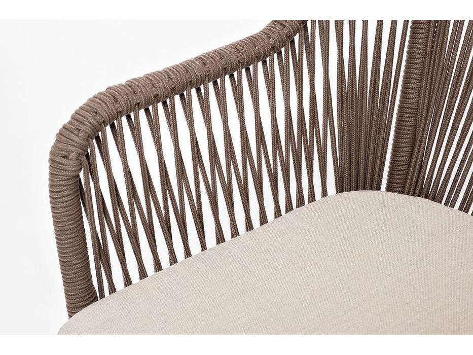 4SIS стул садовый с подушкой (бежевый, коричневый) Лион