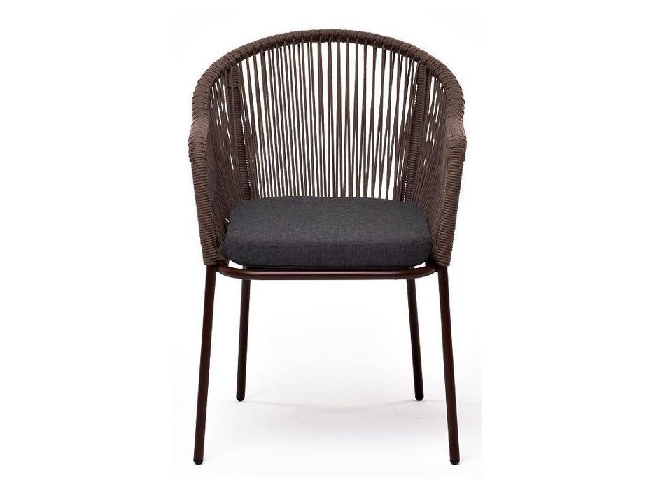 4SIS стул садовый с подушкой (темно коричневый) Лион