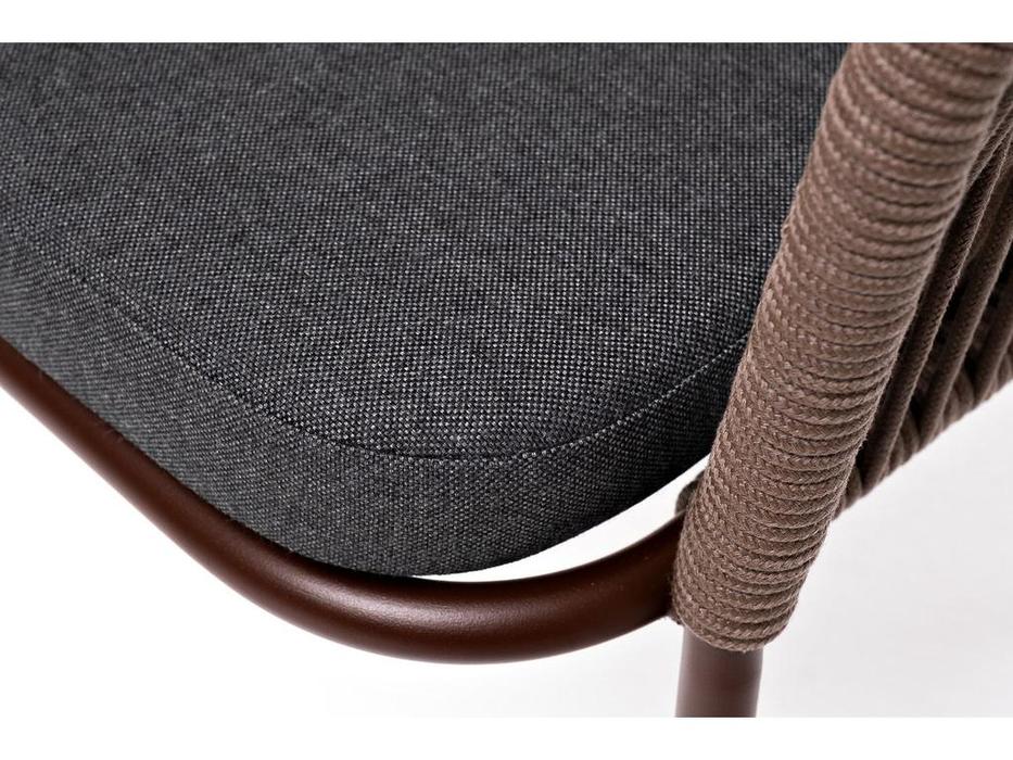 4SIS стул садовый с подушкой (темно коричневый) Лион