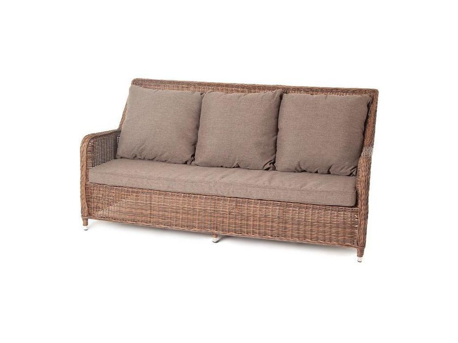 4SIS диван садовый с подушками (коричневый) Гляссе