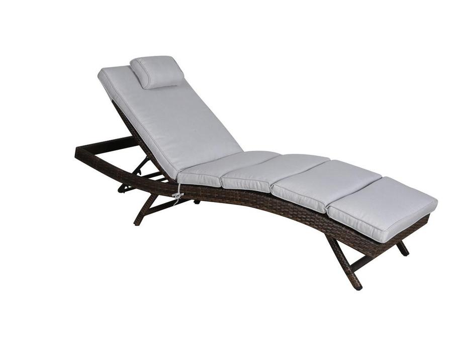 4SIS шезлонг с матрасом (коричневый) Лиссабон
