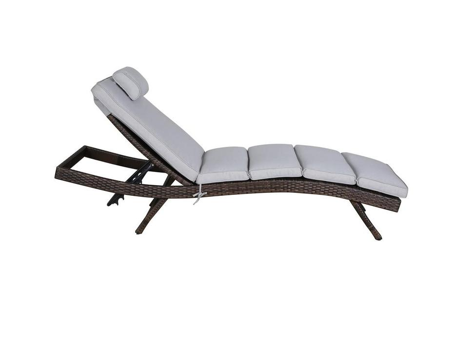 4SIS шезлонг с матрасом (коричневый) Лиссабон