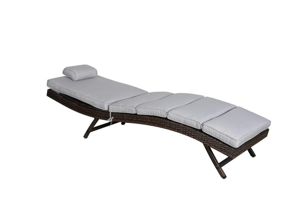 4SIS шезлонг с матрасом (коричневый) Лиссабон