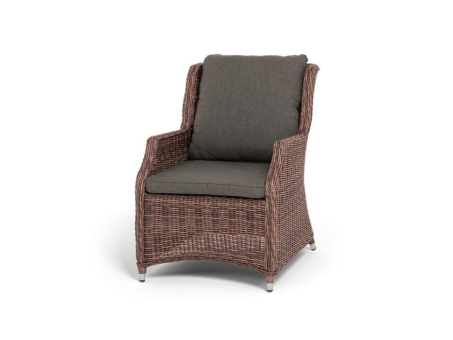 4SIS кресло садовое с подушками (коричневый) Неаполь