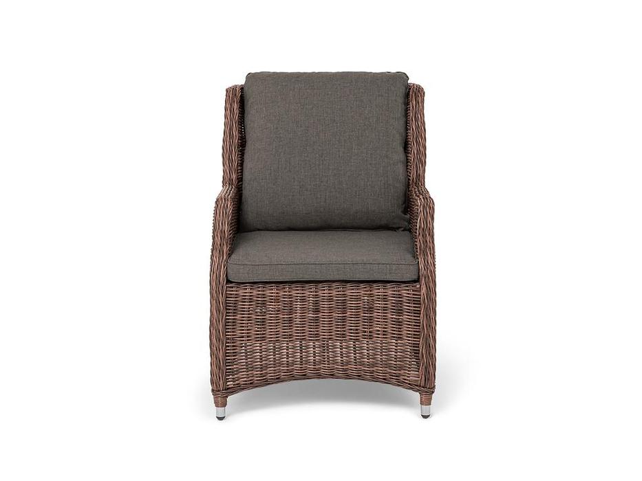 4SIS кресло садовое с подушками (коричневый) Неаполь