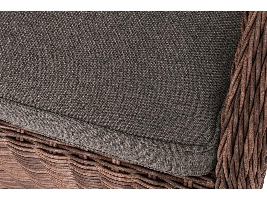 4SIS кресло садовое с подушками (коричневый) Неаполь