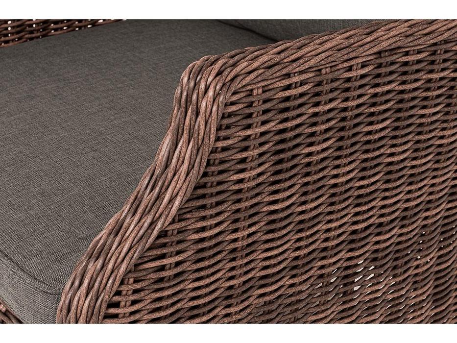 4SIS кресло садовое с подушками (коричневый) Неаполь