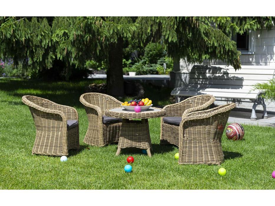 4SIS стол садовый кофейный (соломенный) Равенна