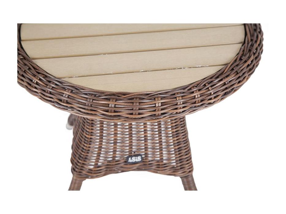 4SIS стол садовый кофейный (коричневый) Равенна