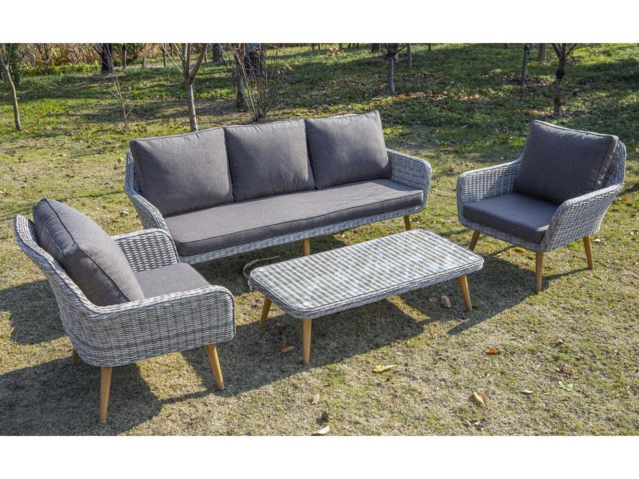 4SIS стол садовый журнальный (бежевый) Прованс