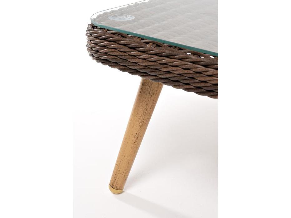 4SIS стол садовый журнальный (коричневый) Прованс