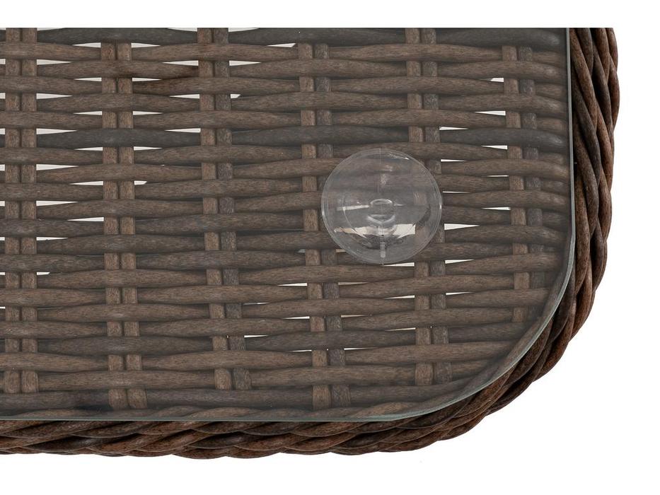 4SIS стол садовый журнальный (коричневый) Прованс