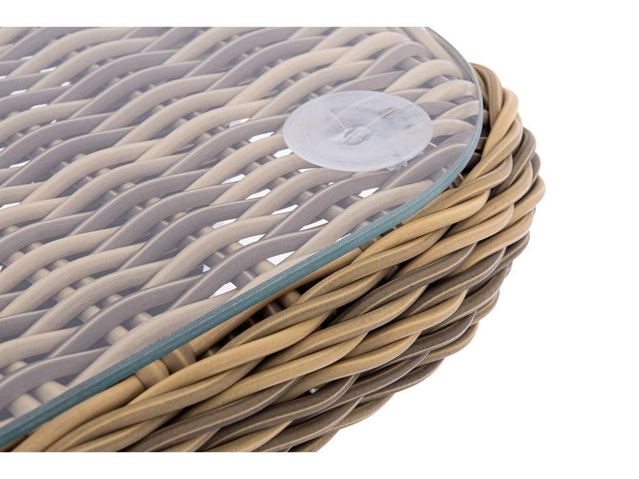 4SIS стол садовый журнальный (соломенный) Прованс