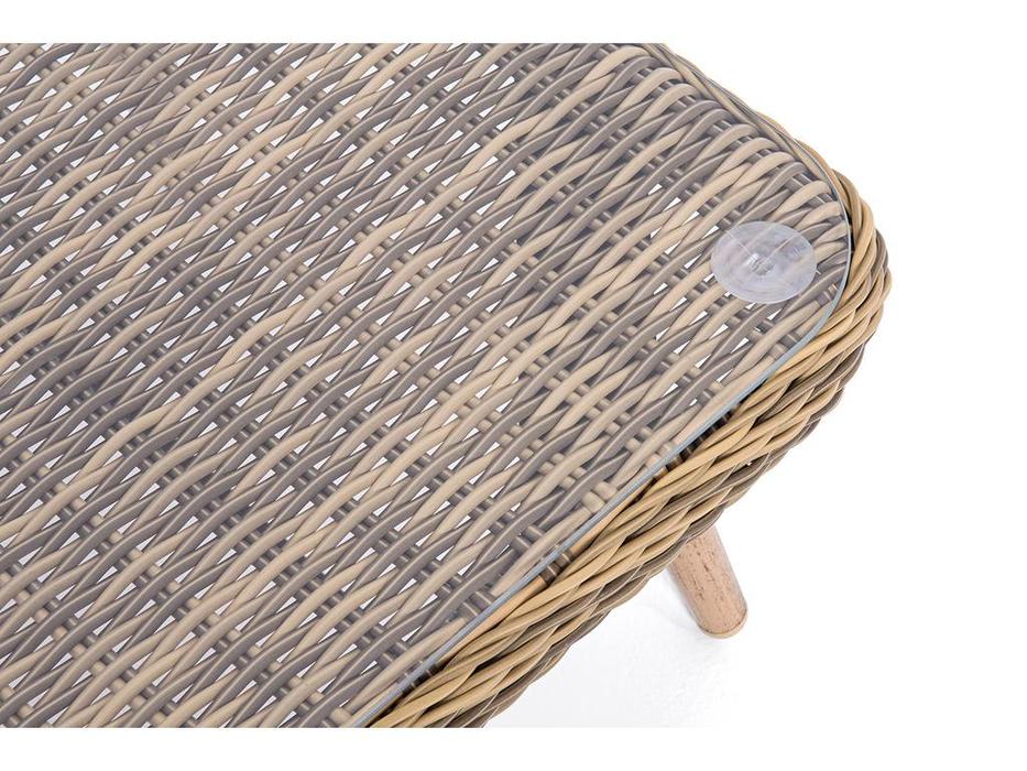 4SIS стол садовый журнальный (соломенный) Прованс