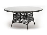 4SIS стол садовый со стеклянной столешницей (графит) Эспрессо