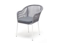 4SIS стул садовый с подушкой (серый) Лион
