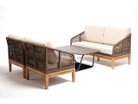 4SIS диван садовый с подушками (коричневый/бежевый) Канны