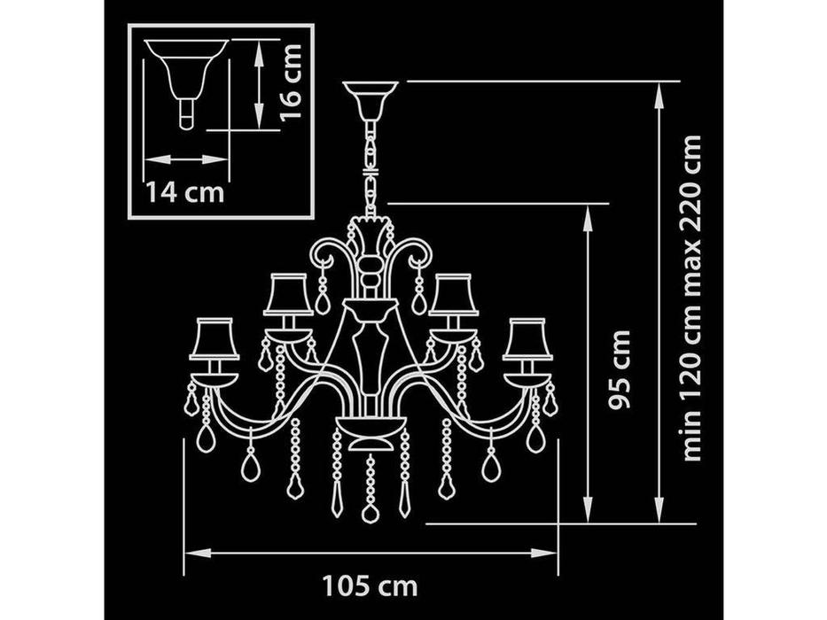 Osgona люстра подвесная 12+6 18x40W E14 (коньяк) Nativo