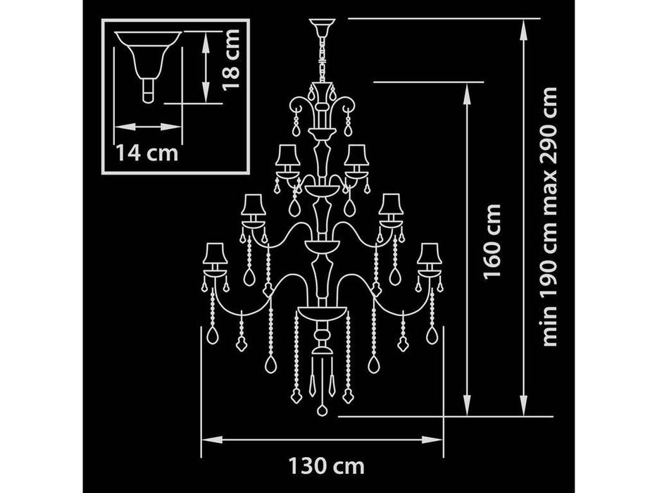 Osgona люстра подвесная 16+8+4  28x40W E14 (коньяк) Nativo