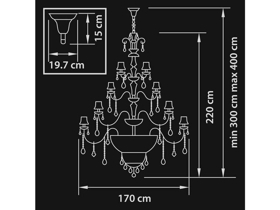 Osgona люстра подвесная 57x40W E14 (коньяк) Nativo