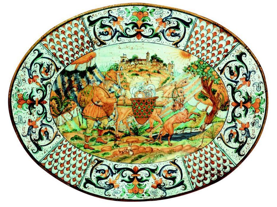 L Antica Deruta тарелка декоративная  Il Viandante (керамика) Museo