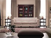 Fratelli Barri диван  (махагон, ткань кремовая рогожка) Mestre