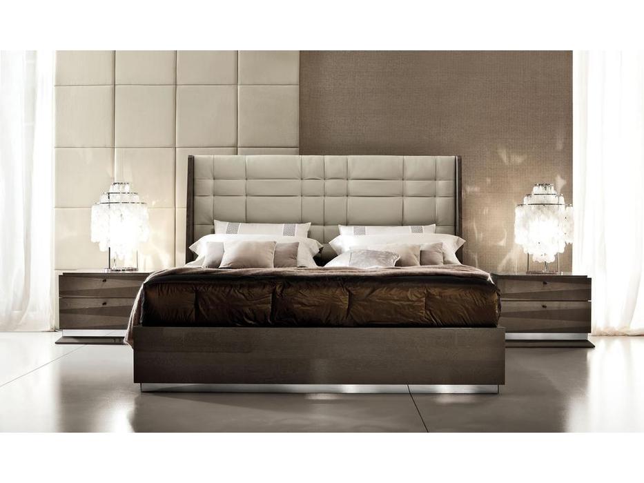 ALF кровать двуспальная 187х205 (gris, ecopiel) Monaco