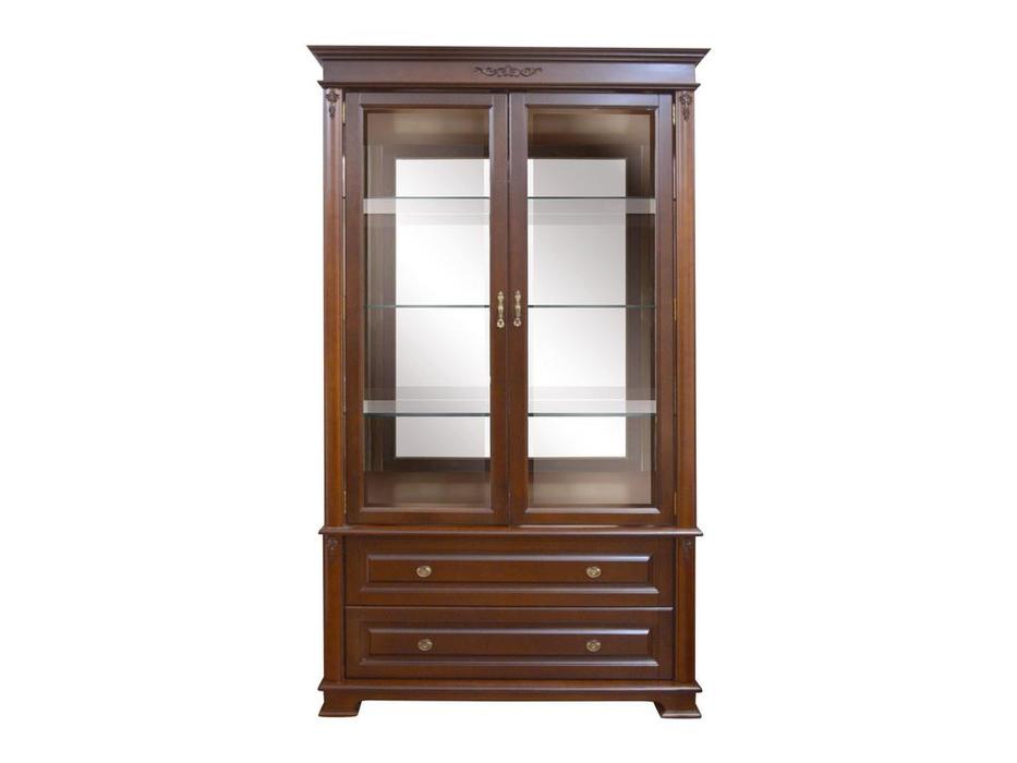 Atrium витрина 2 дверная  (орех) Атриум