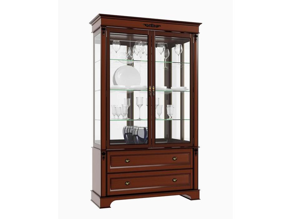 Atrium витрина 2 дверная  (орех) Атриум