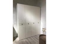 ЯМ шкаф 4 дверный  (белый, серебро) Римини Соло