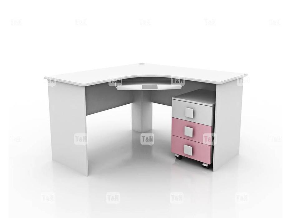 Tomyniki стол письменный угловой (цвет дуба, розовый, салатовый, голубой) Tracy