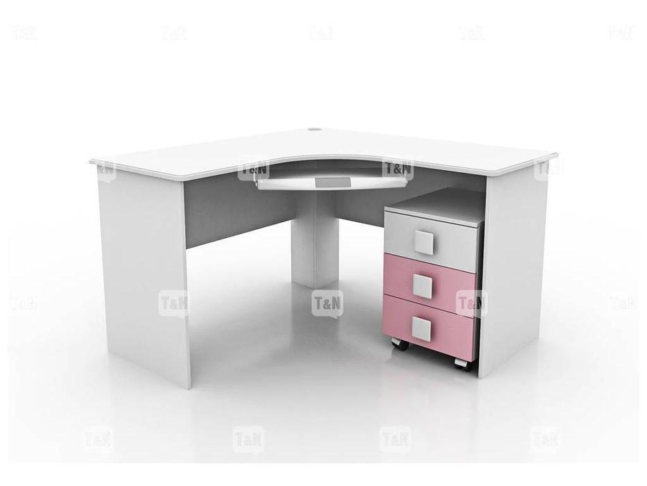 Tomyniki стол письменный угловой (розовый, салатовый, голубой, цвет дуба) Tommy