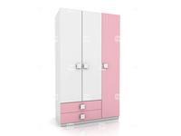Tomyniki шкаф 3-х дверный с 2-мя ящиками (розовый, салатовый, голубой, цвет дуба) Tommy