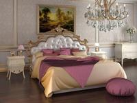 Флоренция кровать двуспальная с подъемным механизмом 160х200 (белый, золото) Сардиния