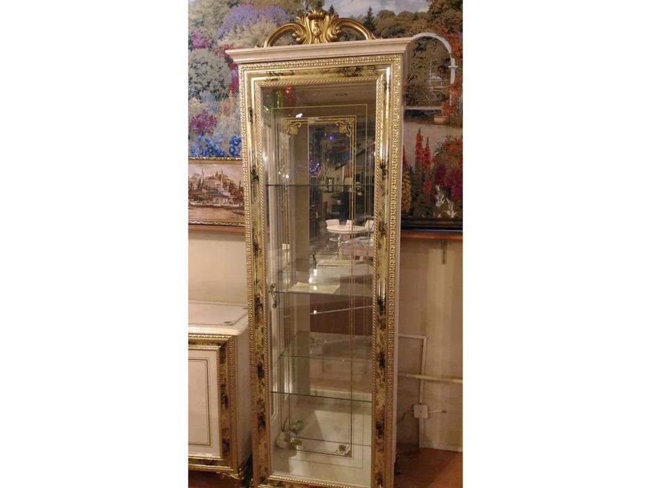 Dia витрина 1 дверная с подсветкой (бежевый) Катя