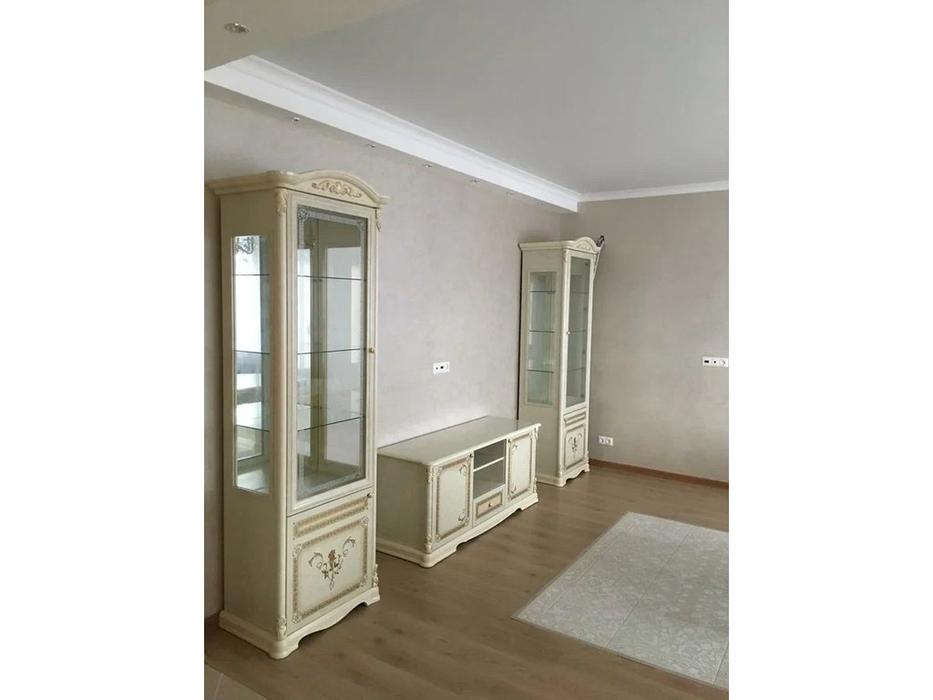 Dia витрина 1 дверная  (крем) Роза Талия