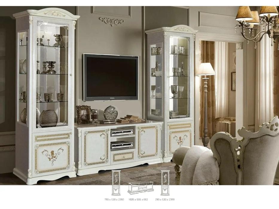 Dia витрина 1 дверная  (крем) Роза Талия