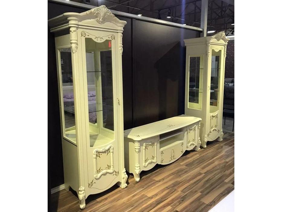 Dia витрина 1 дверная правая с подсветкой (слоновая кость) Рафаэлла