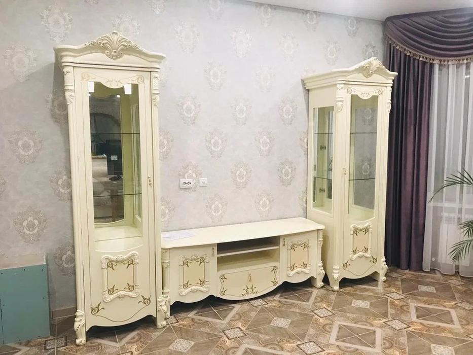 Dia витрина 1 дверная левая с подсветкой (слоновая кость) Рафаэлла