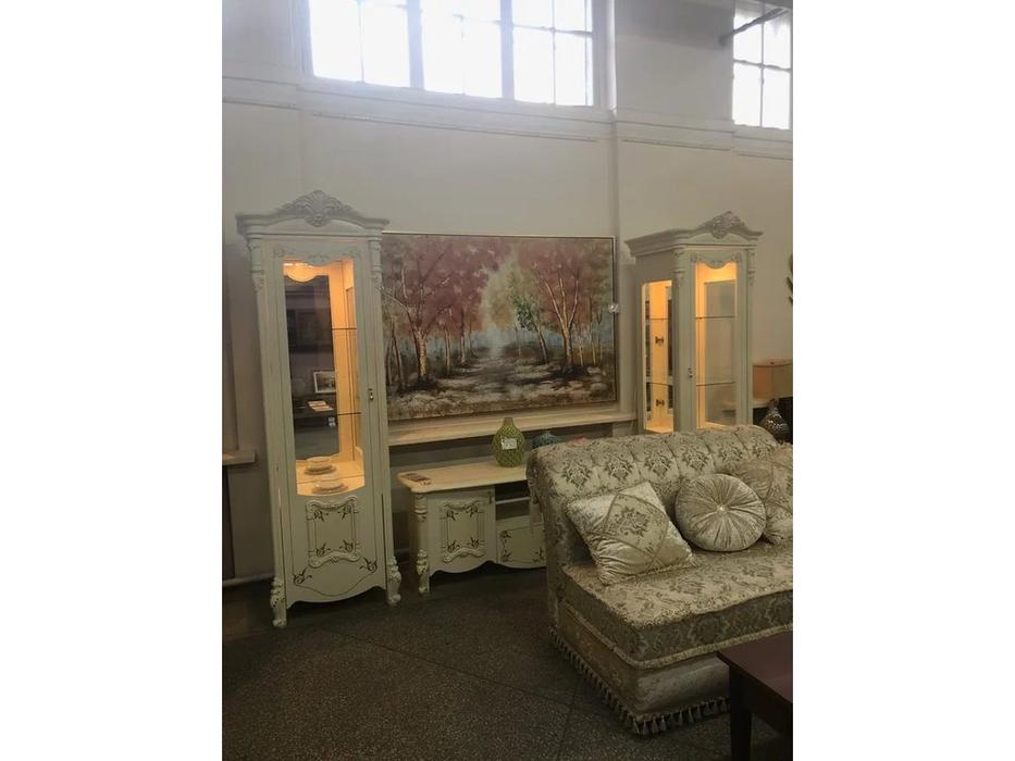 Dia витрина 1 дверная левая с подсветкой (слоновая кость) Рафаэлла