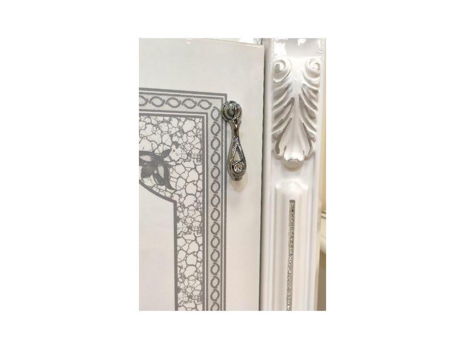 Dia тумба под телевизор ТВ (белый, серебро) Грация