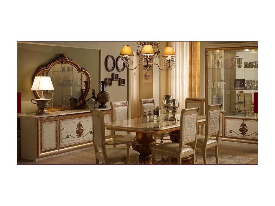 Dia зеркало навесное в раме (бежевый глянец) Анита