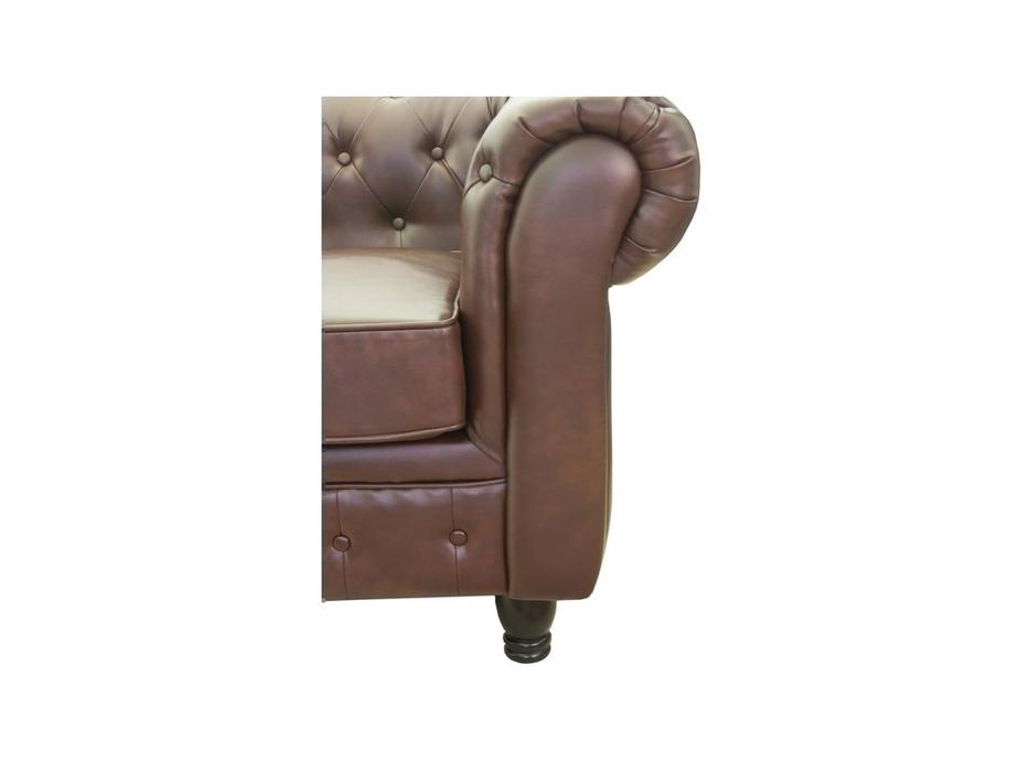 Interior диван 3 местный  (коричневый) Chesterfield