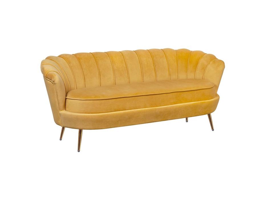 Interior диван 3 местный ракушка (желтый) Pearl Triple