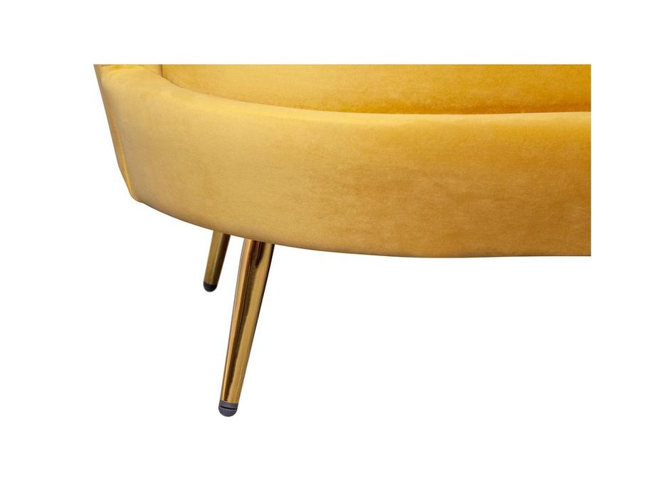 Interior диван 3 местный ракушка (желтый) Pearl Triple