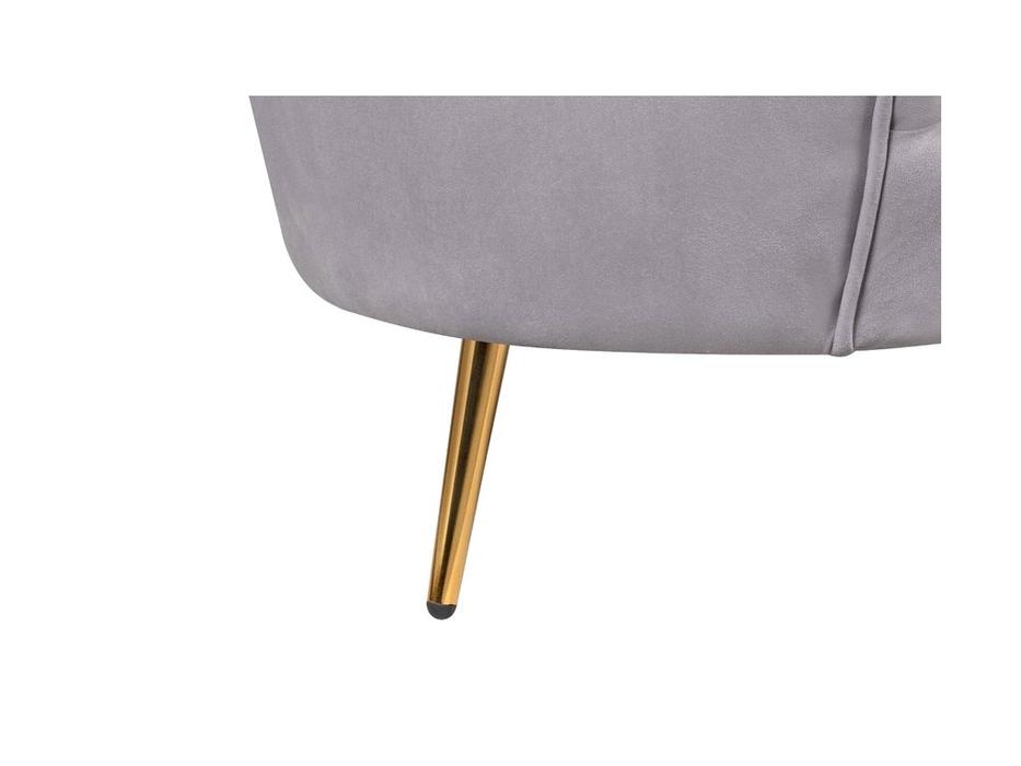 Interior диван 3 местный ракушка (серый) Pearl Triple