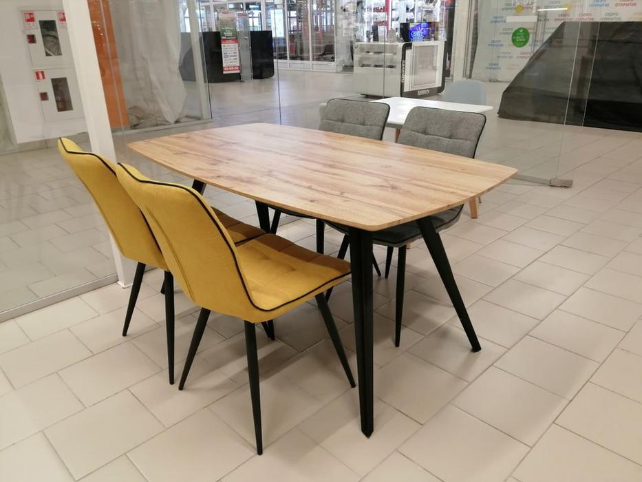 ESF стол обеденный  (светлое дерево, черный) Modern