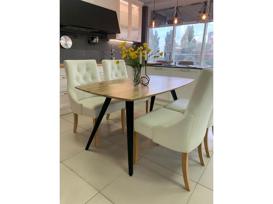 ESF стол обеденный  (светлое дерево, черный) Modern