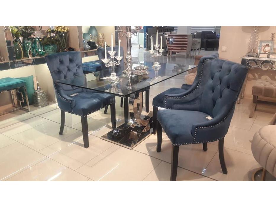 ESF стол обеденный  (хром, стекло) Modern