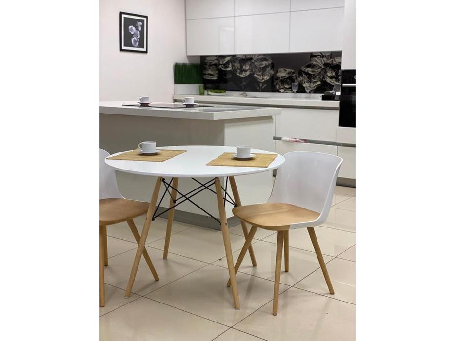 ESF стол обеденный круглый (белый)